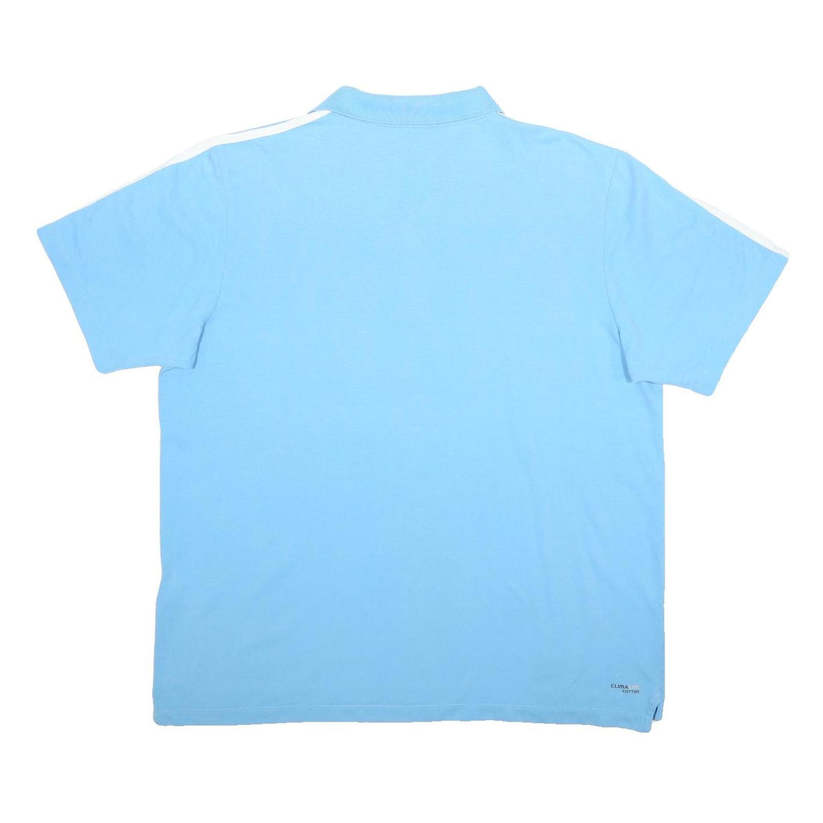 ADIDAS Mens Blue & White Cotton Blend Polo Shirt 2XL Short Sleeve Classic