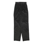 POLO BOSTON Womens Cotton Blend Black Regular Fit Straight Leg Trousers W25 L32