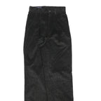 POLO BOSTON Womens Cotton Blend Black Regular Fit Straight Leg Trousers W25 L32