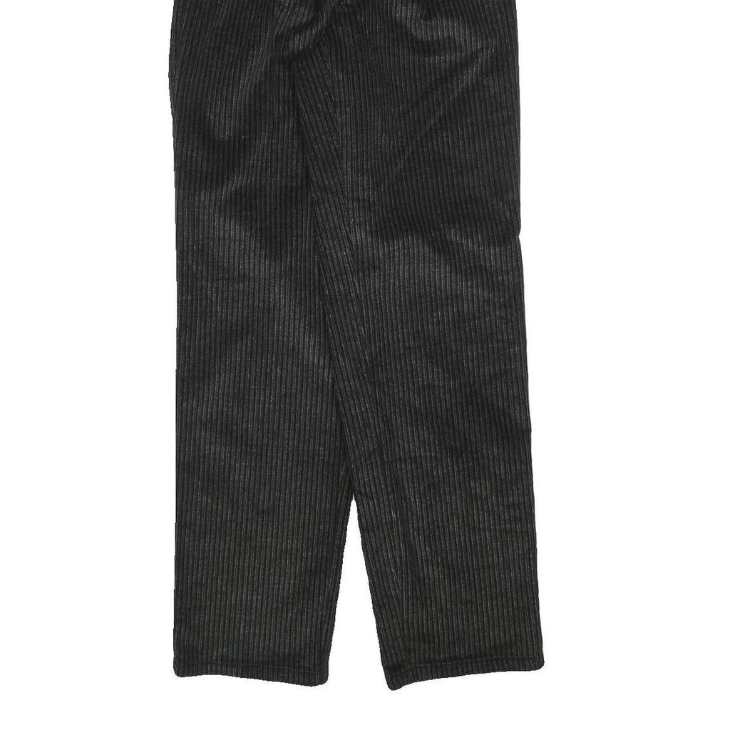 POLO BOSTON Womens Cotton Blend Black Regular Fit Straight Leg Trousers W25 L32