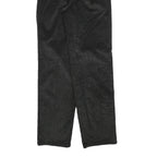 POLO BOSTON Womens Cotton Blend Black Regular Fit Straight Leg Trousers W25 L32