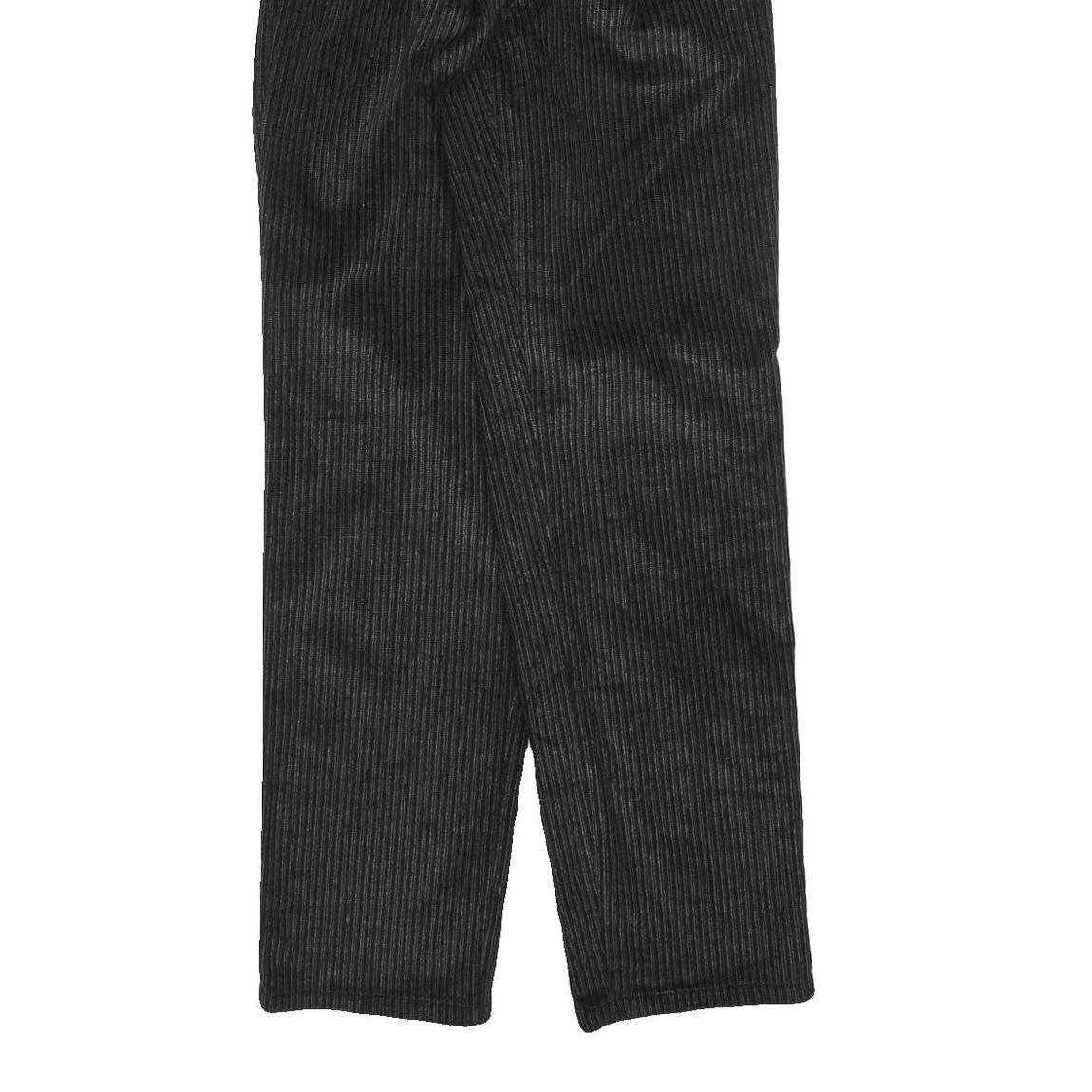 POLO BOSTON Womens Cotton Blend Black Regular Fit Straight Leg Trousers W25 L32