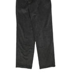 POLO BOSTON Womens Cotton Blend Black Regular Fit Straight Leg Trousers W25 L32