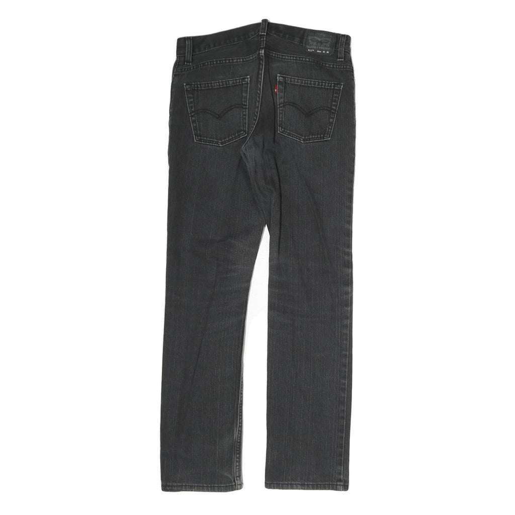 LEVI'S 511 Mens Jeans Black Regular Slim Denim Medium W30 L30 Stretch