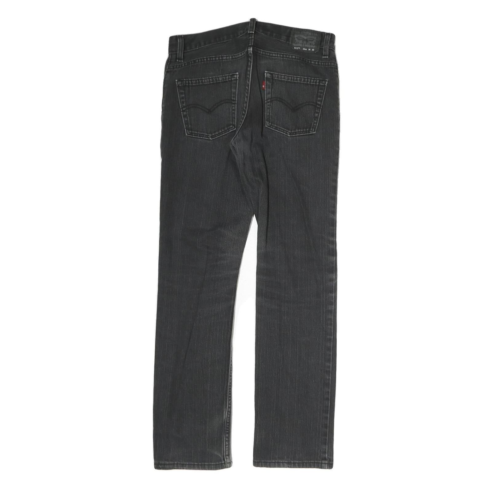 LEVI'S 511 Mens Jeans Black Regular Slim Denim Medium W30 L30 Stretch