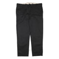 DICKIES Mens Cotton Blend Black Regular Straight Trousers W42 L31 Workwear Zip