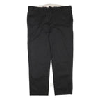 DICKIES Mens Cotton Blend Black Regular Straight Trousers W42 L31 Workwear Zip