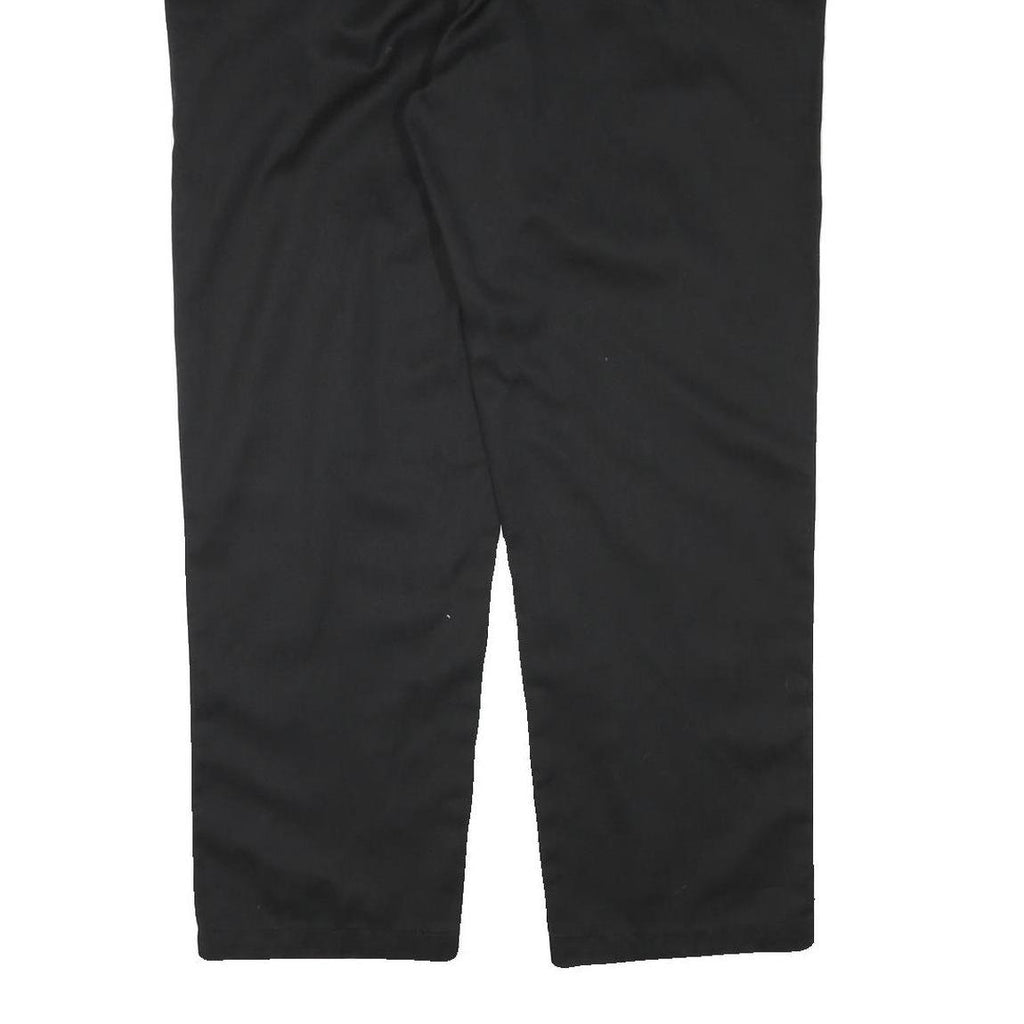 DICKIES Mens Cotton Blend Black Regular Straight Trousers W42 L31 Workwear Zip