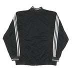 ADIDAS Mens Black & White Track Jacket L Polyester Blend Casual Zip Pockets