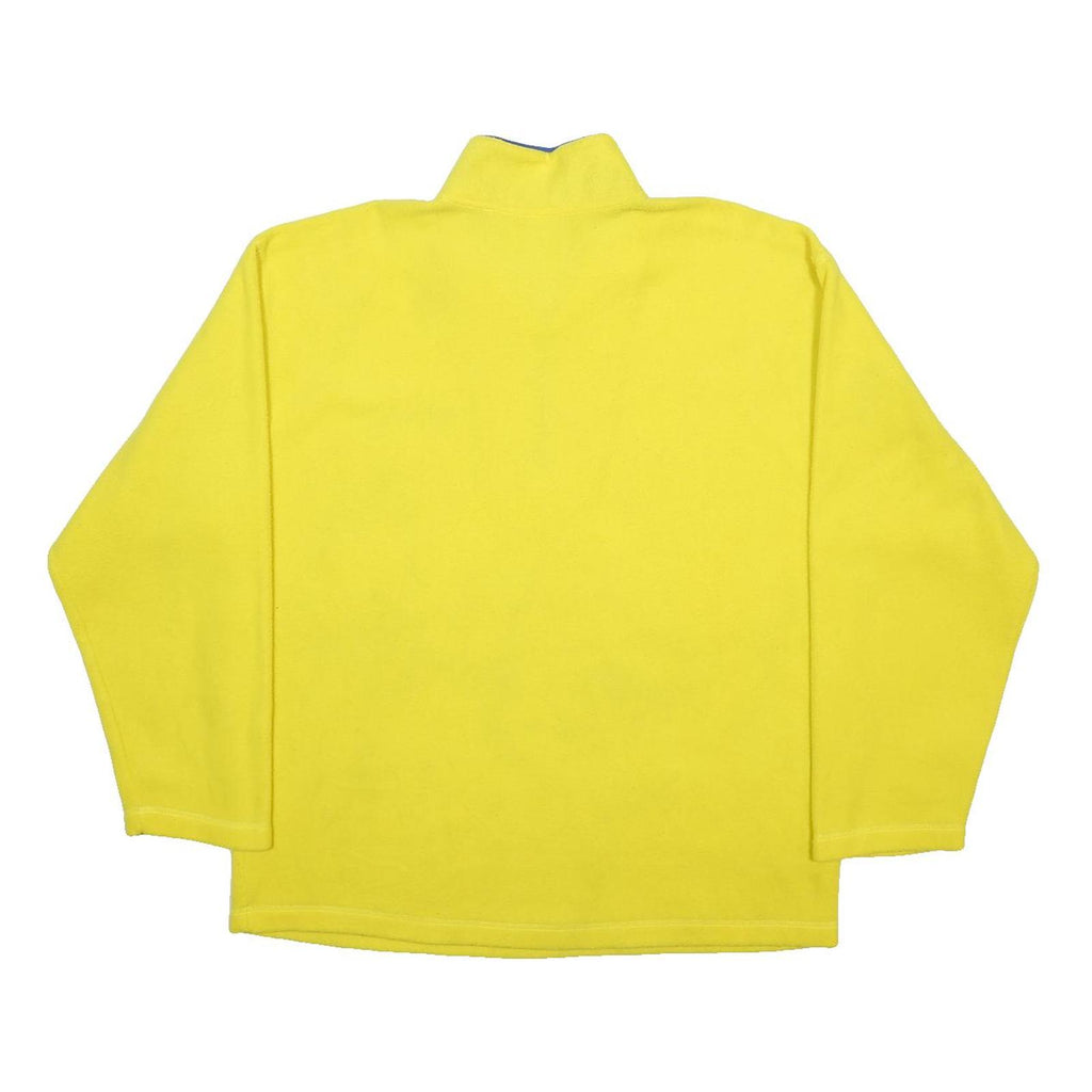CHAMPION Mens Yellow Polyester Jumper 1/4 Zip Regular Fit M Bright Casual