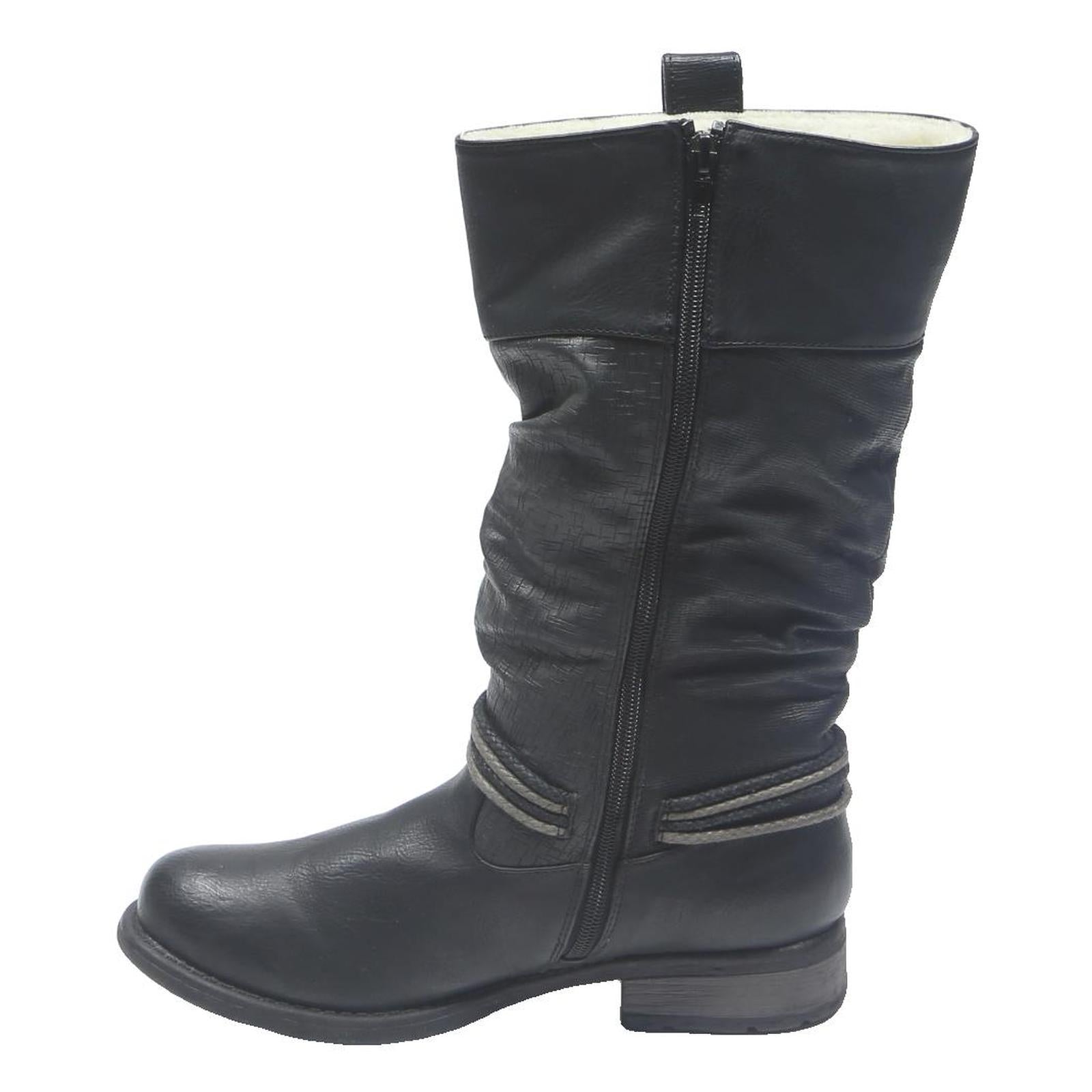 RIEKER Casual Womens Ankle Boots Black Leather UK 7 Stylish Everyday Wear