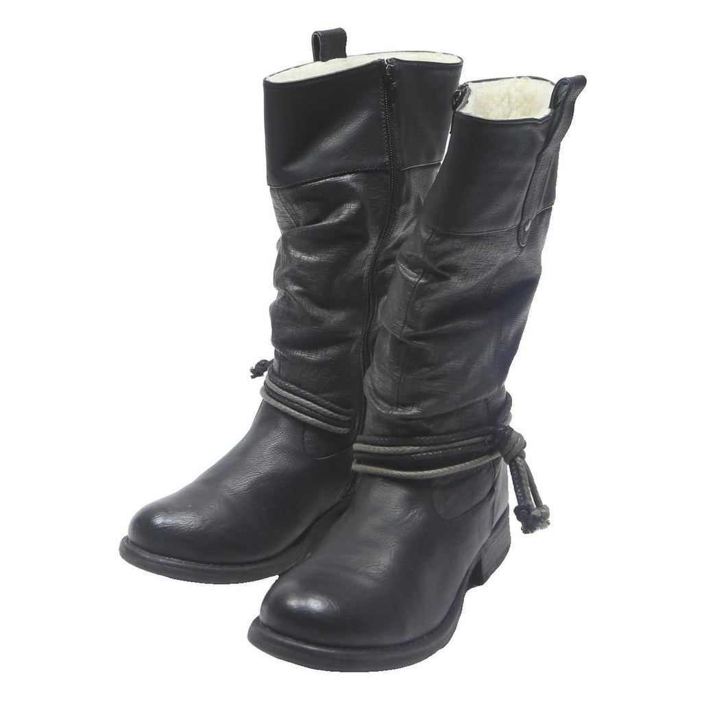 RIEKER Casual Womens Ankle Boots Black Leather UK 7 Stylish Everyday Wear