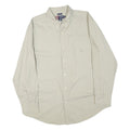 CHAPS Mens Beige Cotton Blend Shirt XL Button Down Pocket Classic Casual
