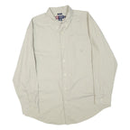 CHAPS Mens Beige Cotton Blend Shirt XL Button Down Pocket Classic Casual