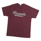 PORT & COMPANY Mens Maroon Rascals Baseball T-Shirt M Short Sleeve Crew Neck