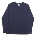CALVIN KLEIN Mens Navy Blue Long Sleeve Crew Neck Cotton Blend T-Shirt L