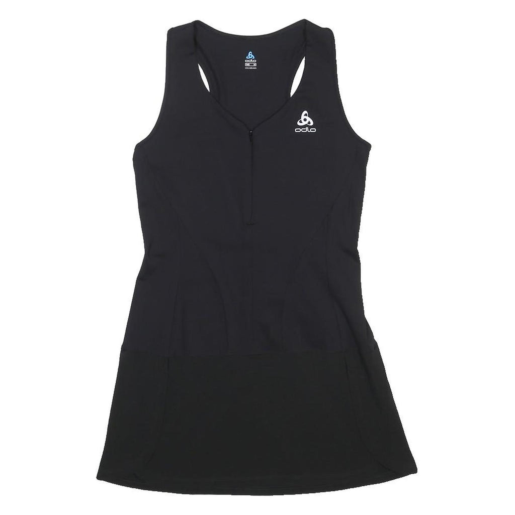 ODLO Womens Black Polyester Blend Tank Dress Athletic Sportswear M Sporty
