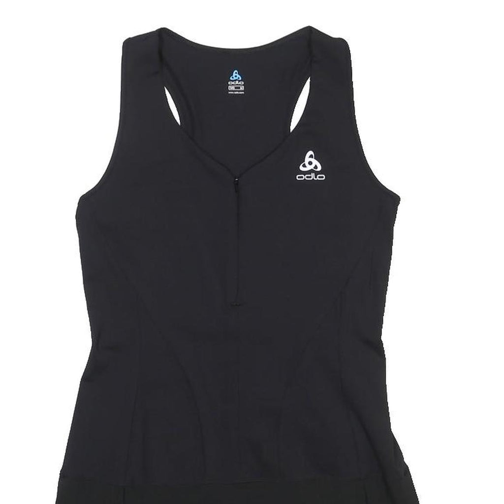 ODLO Womens Black Polyester Blend Tank Dress Athletic Sportswear M Sporty