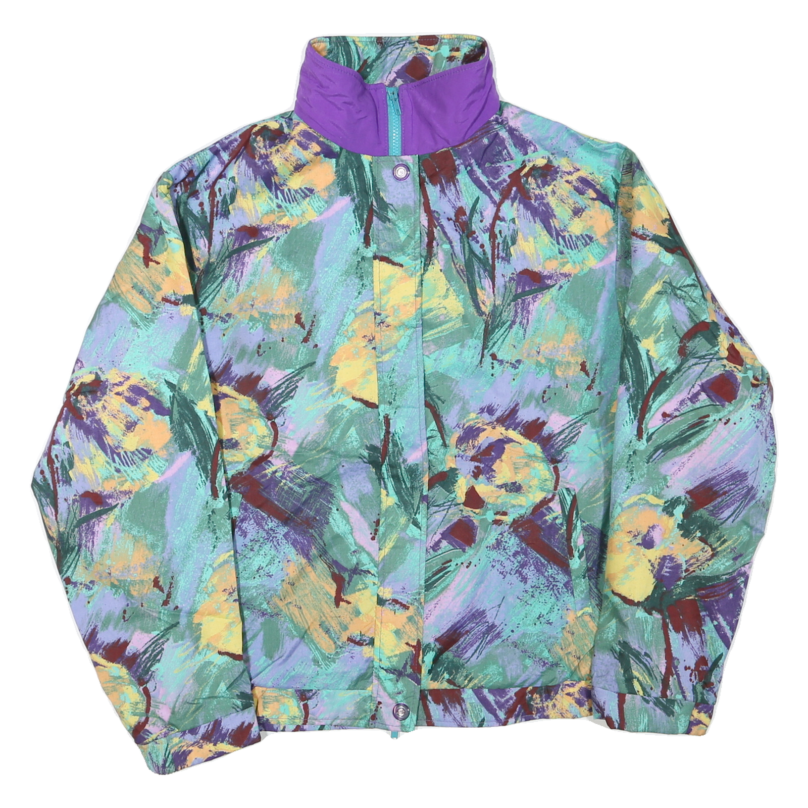 FORRESTERS Mens Multicolour Abstract Print Zip Up Regular Fit Jacket M Polyester