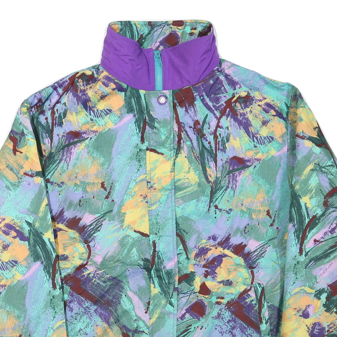 FORRESTERS Mens Multicolour Abstract Print Zip Up Regular Fit Jacket M Polyester