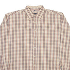 DANIEL HECHTER Mens Shirt Brown Check Long Sleeve XL