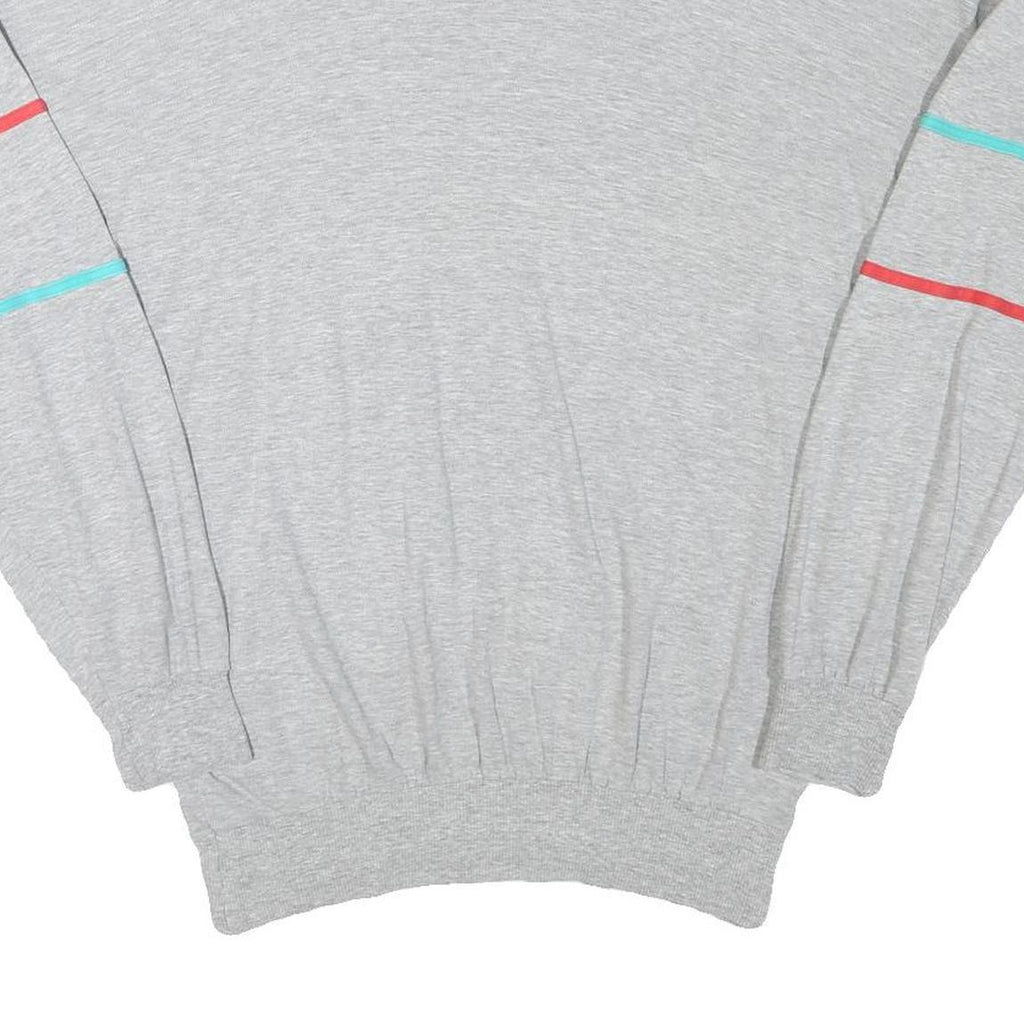 CALIDA Mens Grey & Aqua Polo Collar Sweatshirt M Cotton Blend Casual Retro Style