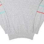 CALIDA Mens Grey & Aqua Polo Collar Sweatshirt M Cotton Blend Casual Retro Style