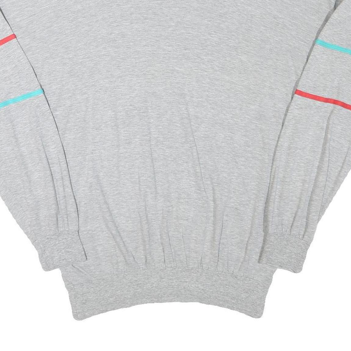 CALIDA Mens Grey & Aqua Polo Collar Sweatshirt M Cotton Blend Casual Retro Style