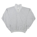 EXPRESS Mens Grey Half Zip Sweatshirt M Cotton Blend Pullover Casual