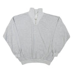 EXPRESS Mens Grey Half Zip Sweatshirt M Cotton Blend Pullover Casual