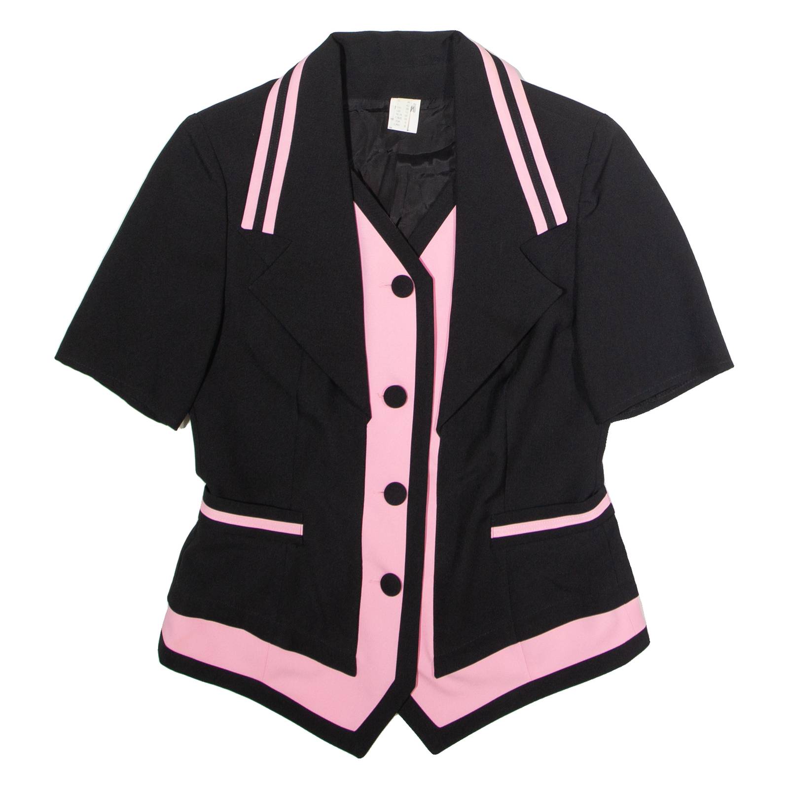 PM Womens Blazer Jacket Black Colourblock UK 10