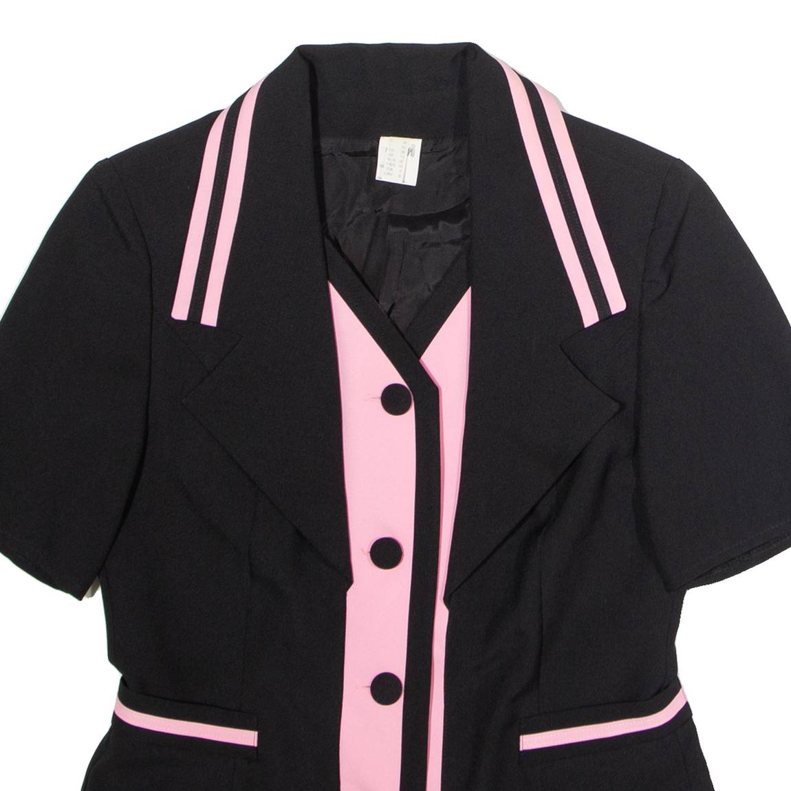 PM Womens Blazer Jacket Black Colourblock UK 10