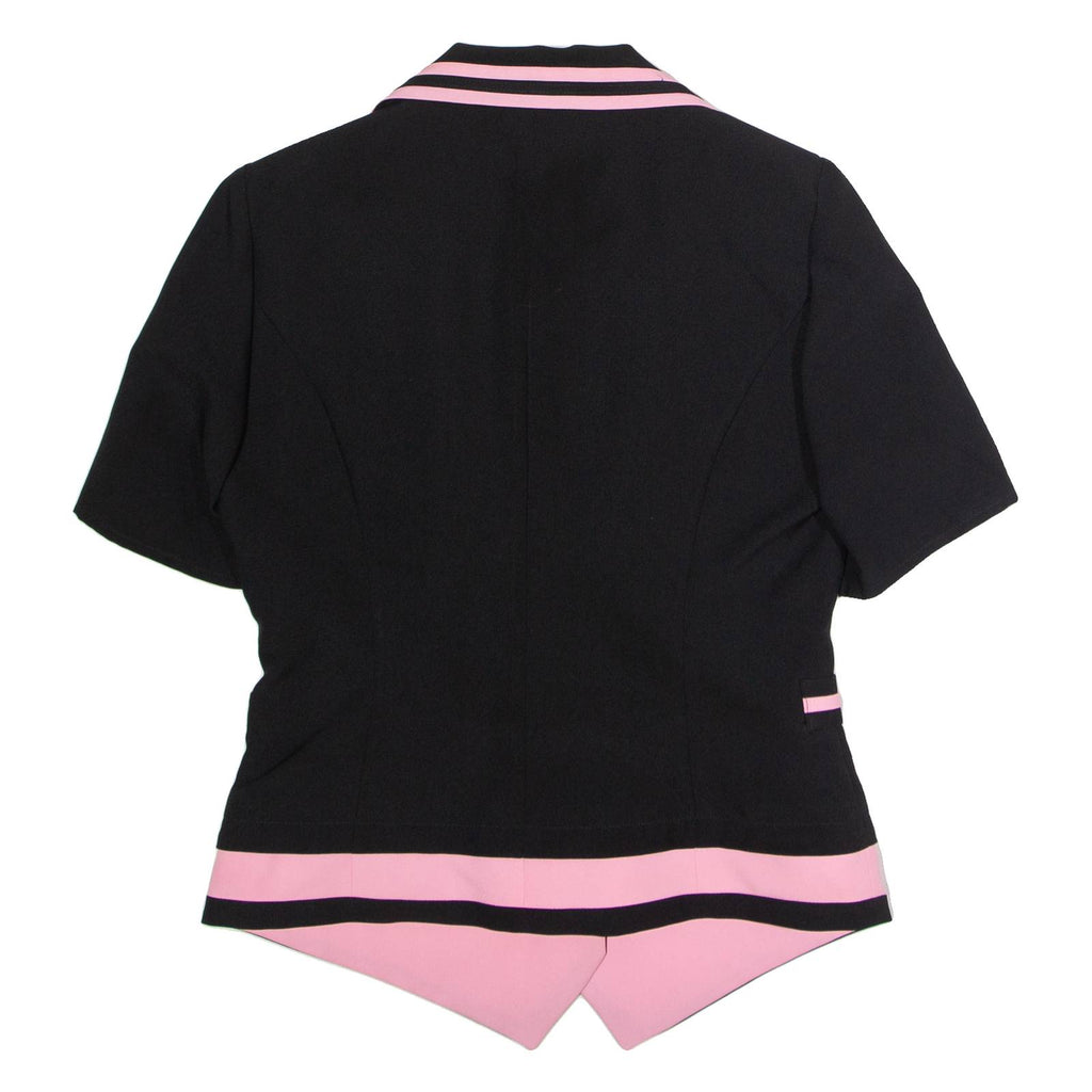 PM Womens Blazer Jacket Black Colourblock UK 10