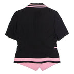 PM Womens Blazer Jacket Black Colourblock UK 10