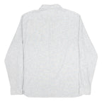 LACOSTE Mens Grey & Blue Check Shirt XL Cotton Blend Button-Down Collar Long