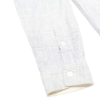 LACOSTE Mens Grey & Blue Check Shirt XL Cotton Blend Button-Down Collar Long