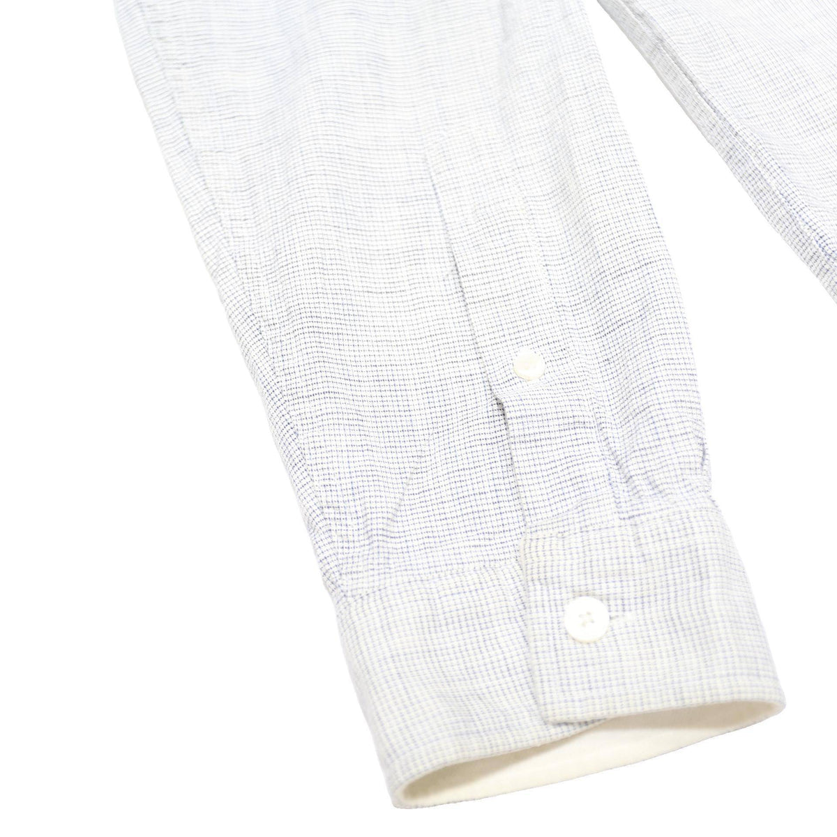 LACOSTE Mens Grey & Blue Check Shirt XL Cotton Blend Button-Down Collar Long
