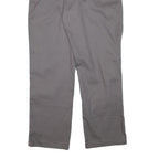 DICKIES Mens Cotton Blend Grey Regular Fit Straight Leg Trousers W34 L30