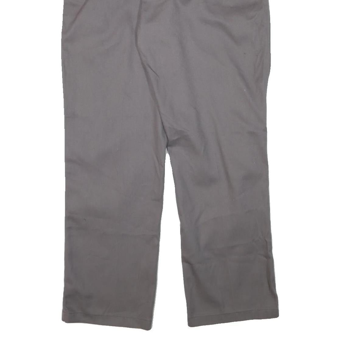 DICKIES Mens Cotton Blend Grey Regular Fit Straight Leg Trousers W34 L30