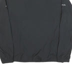 ADIDAS Mens Black Nylon V Neck Athletic Jacket L Plain Sportswear