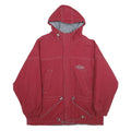 ZEMBLA Mens Red Cotton Blend Hooded Jacket L Zip Casual Streetwear