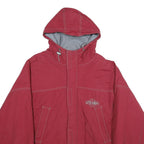 ZEMBLA Mens Red Cotton Blend Hooded Jacket L Zip Casual Streetwear