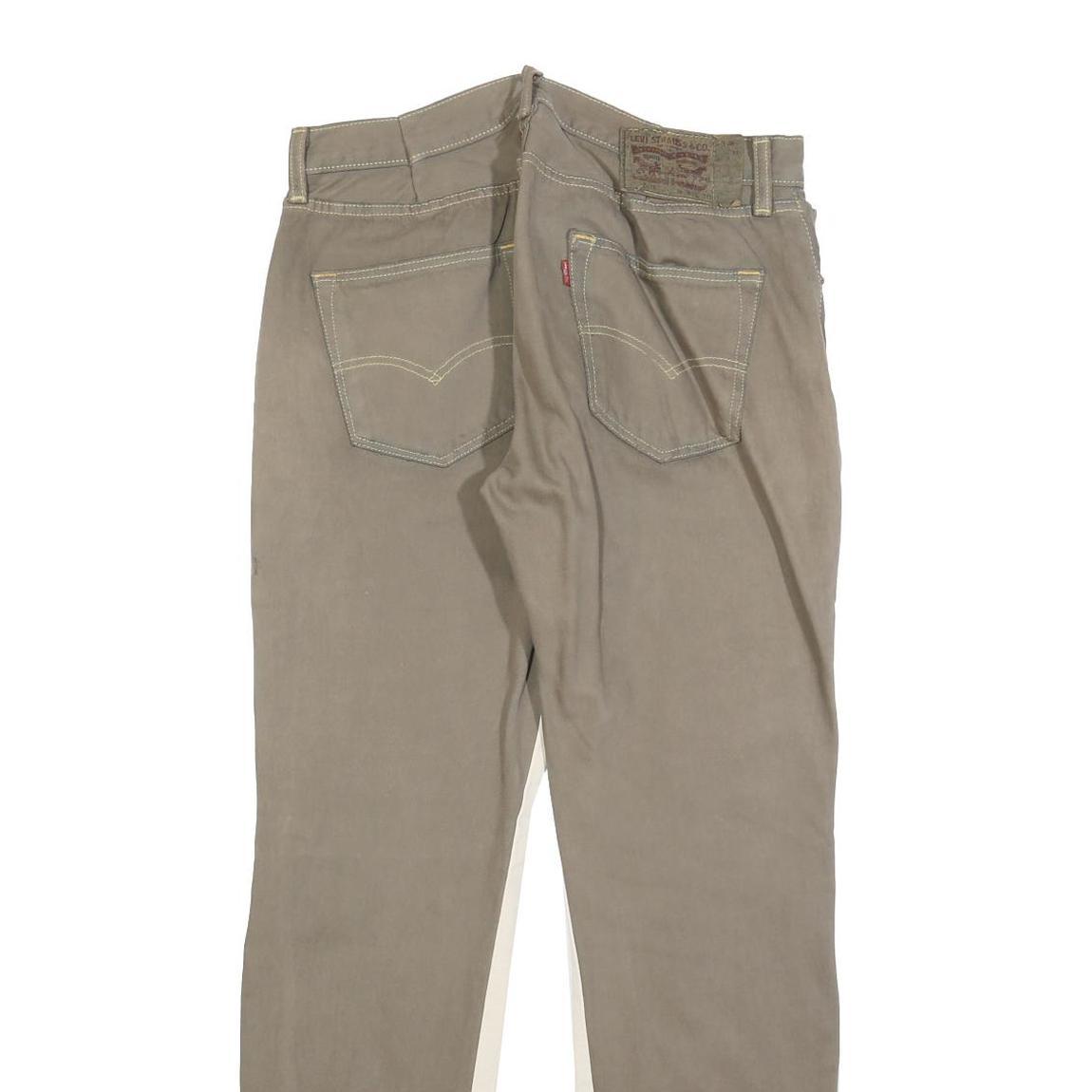 LEVI'S 501 Mens Jeans Beige & Cream Regular Straight Denim W34 L30 Button