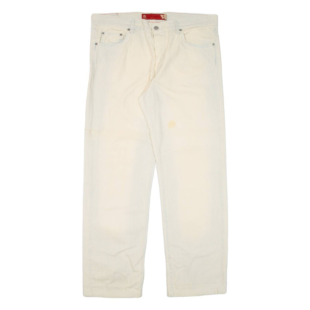 GUESS JEANS Mens Trousers Cream Regular Straight W38 L31