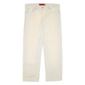 GUESS JEANS Mens Trousers Cream Regular Straight W38 L31