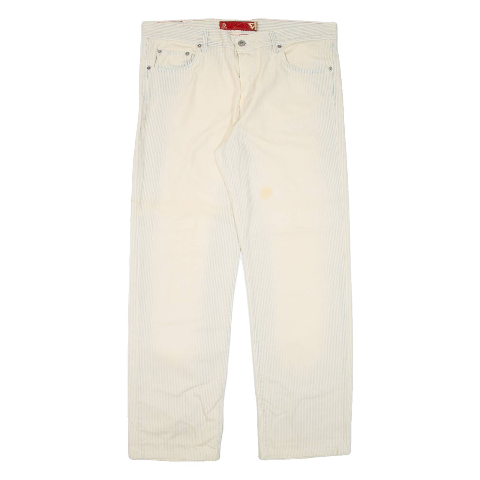 GUESS JEANS Mens Trousers Cream Regular Straight W38 L31