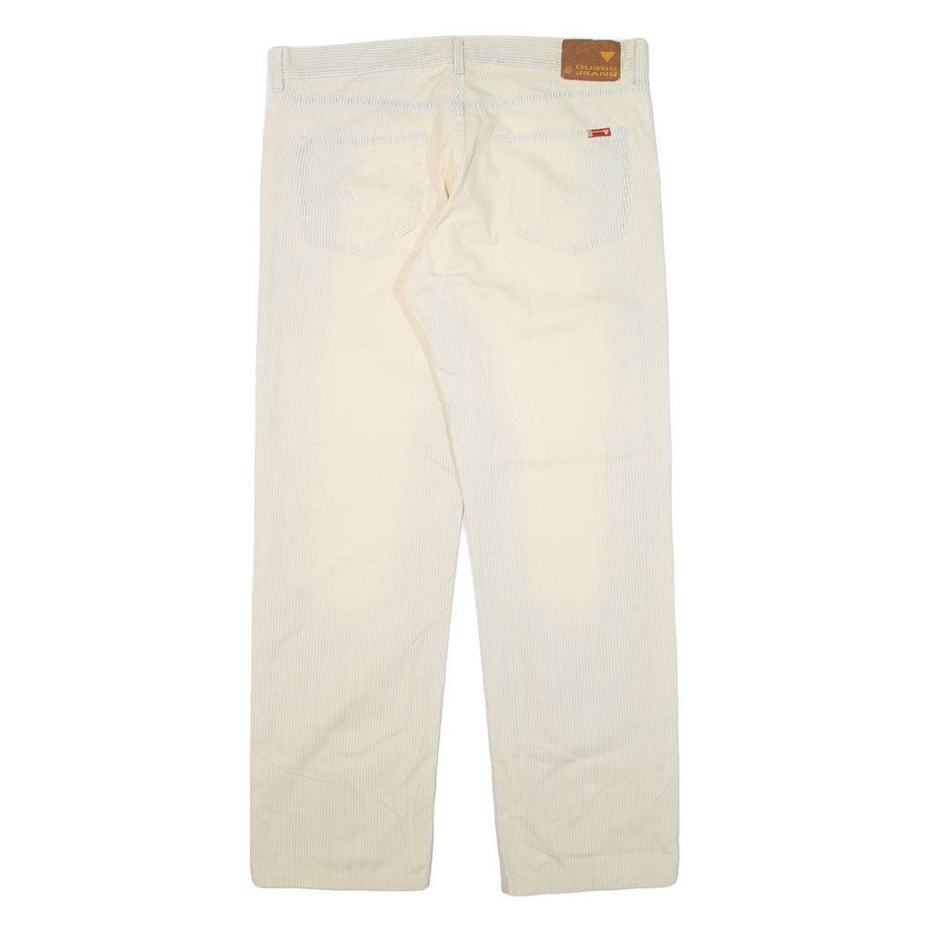 GUESS JEANS Mens Trousers Cream Regular Straight W38 L31