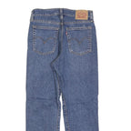 LEVI'S Womens Blue Regular Straight Denim Rinse W27 L26 Distressed Button Jeans