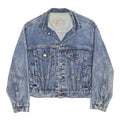 LEVI'S Girls Blue Denim Jacket M Cotton Blend Button Closure Classic Fit