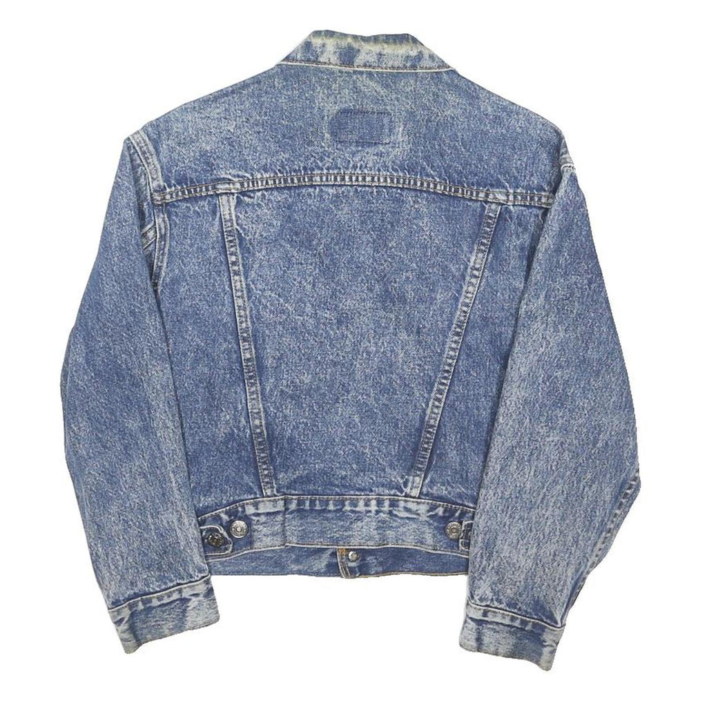 LEVI'S Girls Blue Denim Jacket M Cotton Blend Button Closure Classic Fit